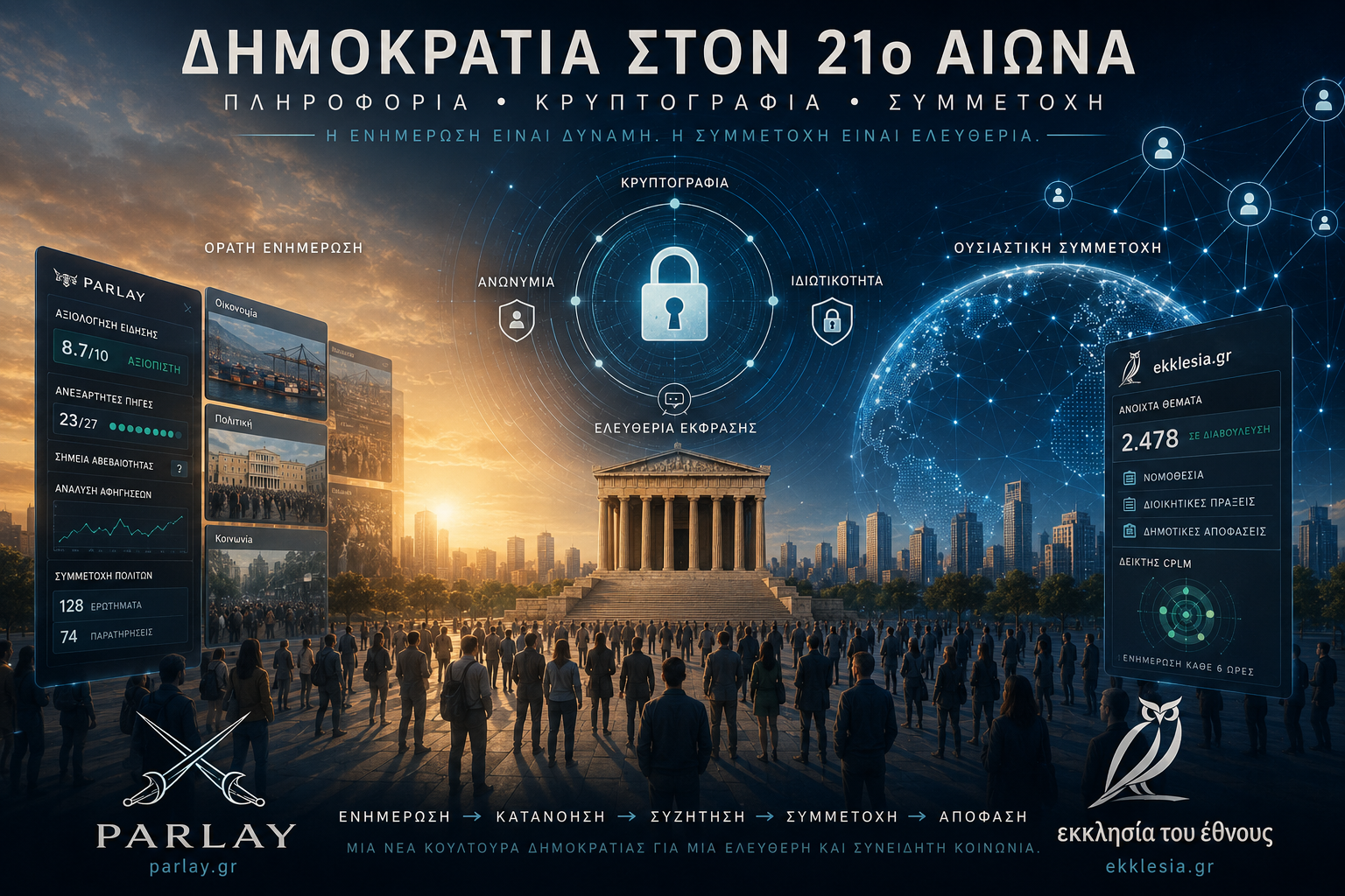 Η δημοκρατία του 21ου αιώνα βρίσκεται μπροστά σε μια ιστορική πρόκληση